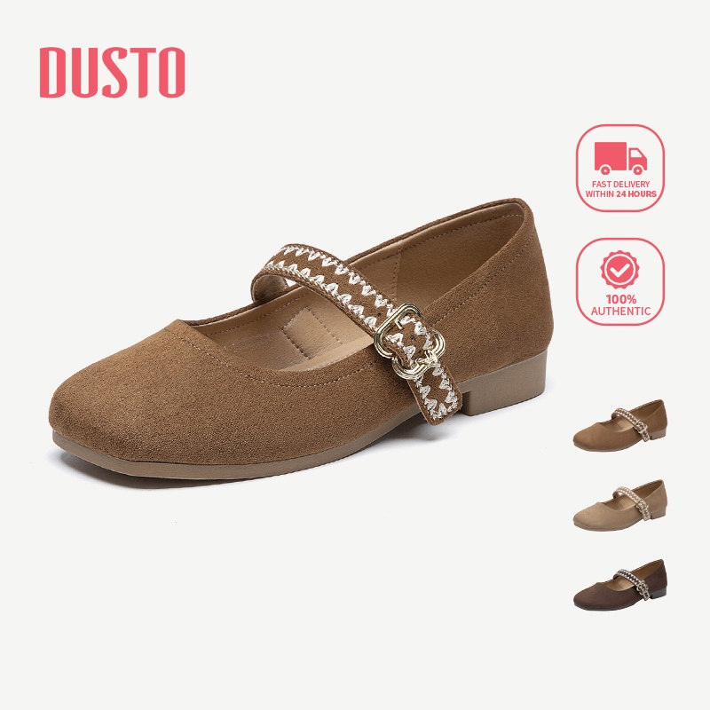 DUSTO Mary Jane Shoes Soft Sole French Square Toe DWA003620A | Shopee ...