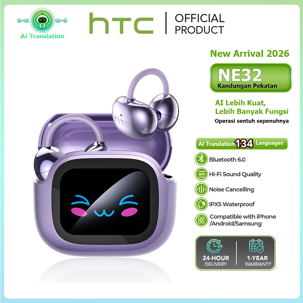 [Newly upgraded]NE32 Clip-on Bluetooth Earphones Supports Smart App LCD ...