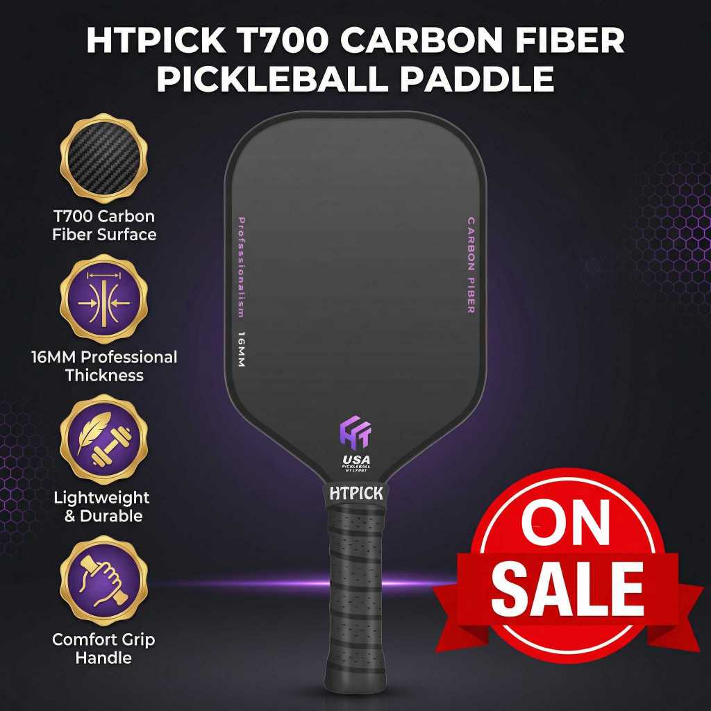 [READY STOCK] HTPick Pickleball Paddle T700 Carbon Fiber Woven Texture ...