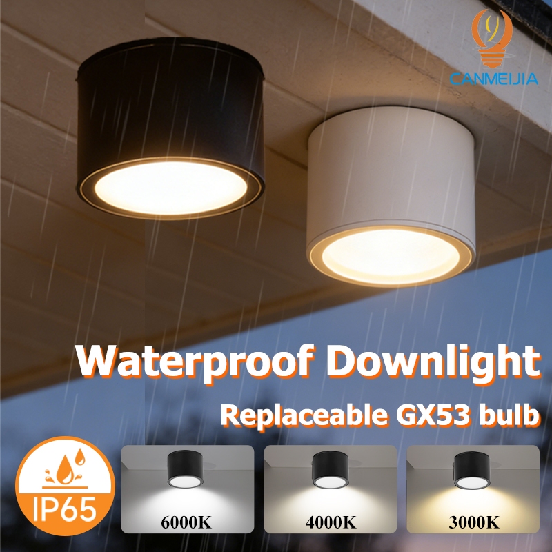 CANMEIJIA Waterproof Downlight GX53 Replaceable bulb LED Surface ...
