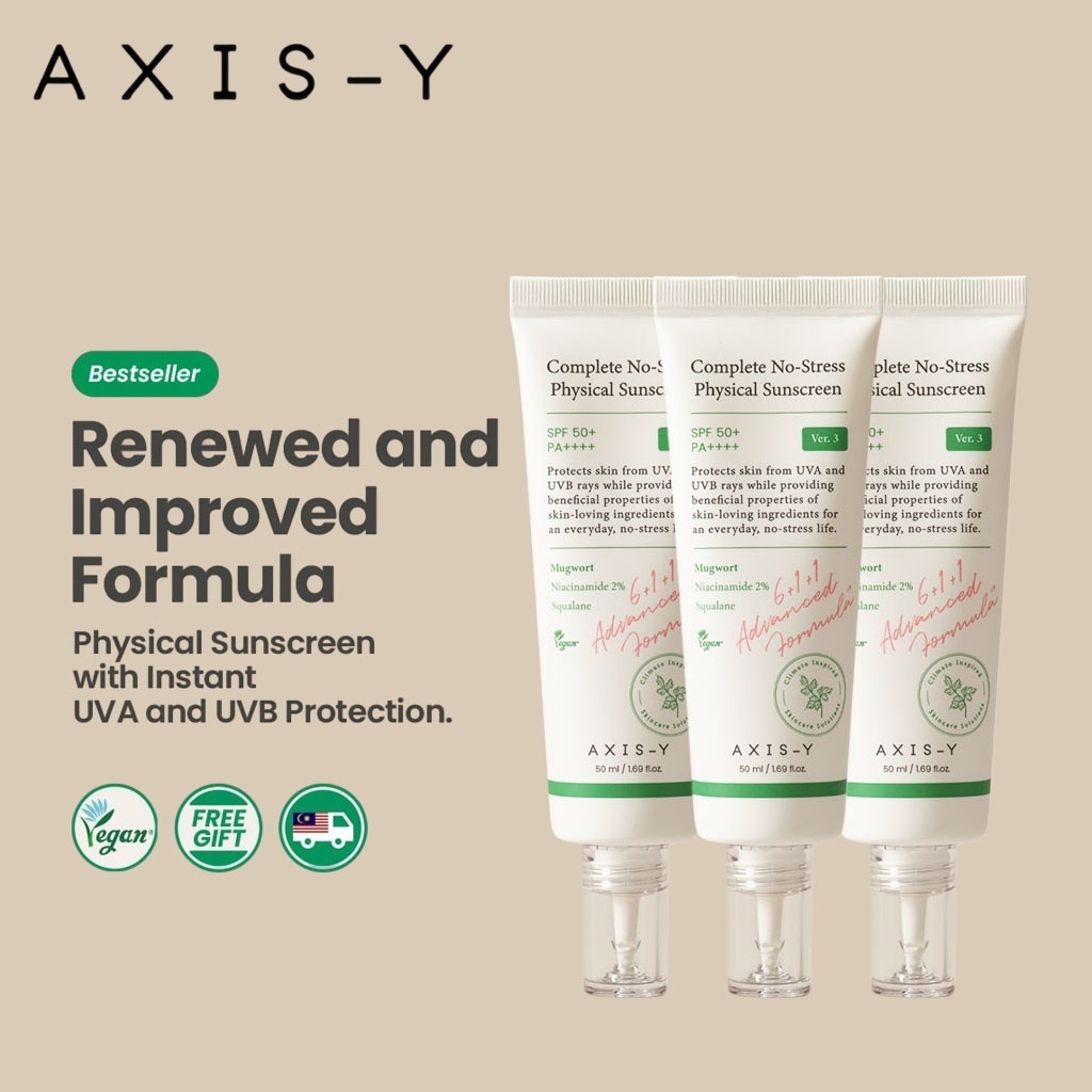 AXIS-Y Complete No-Stress Physical Sunscreen Version 3 SPF 50 ...