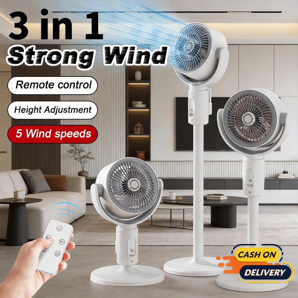 3 in1 Ultra Strong Floor Stand Electric Fan 5 Speed Kipas Berdiri Angin ...