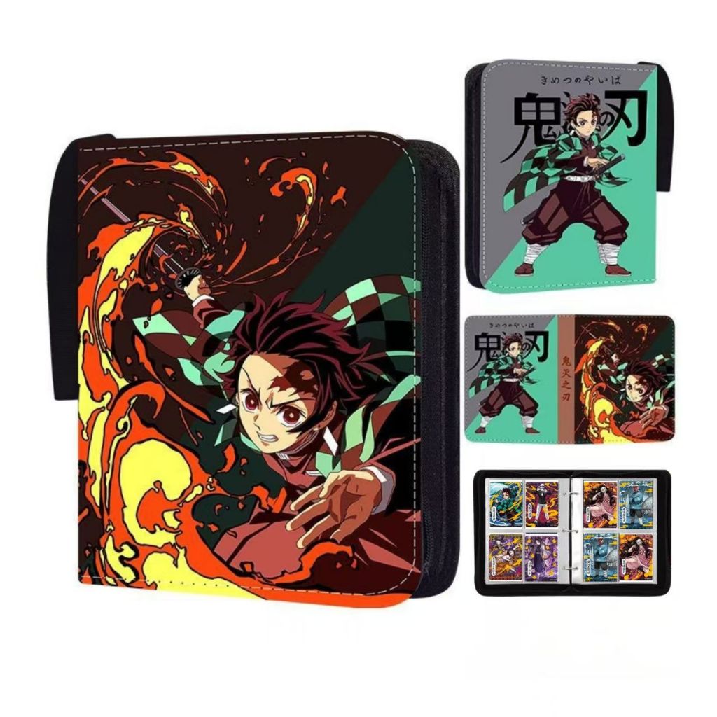 demon slayer card album Game Cards Binder with 50 Removable Sheets Hold 400  Trading Cards Book Collection Holder | Shopee Malaysia