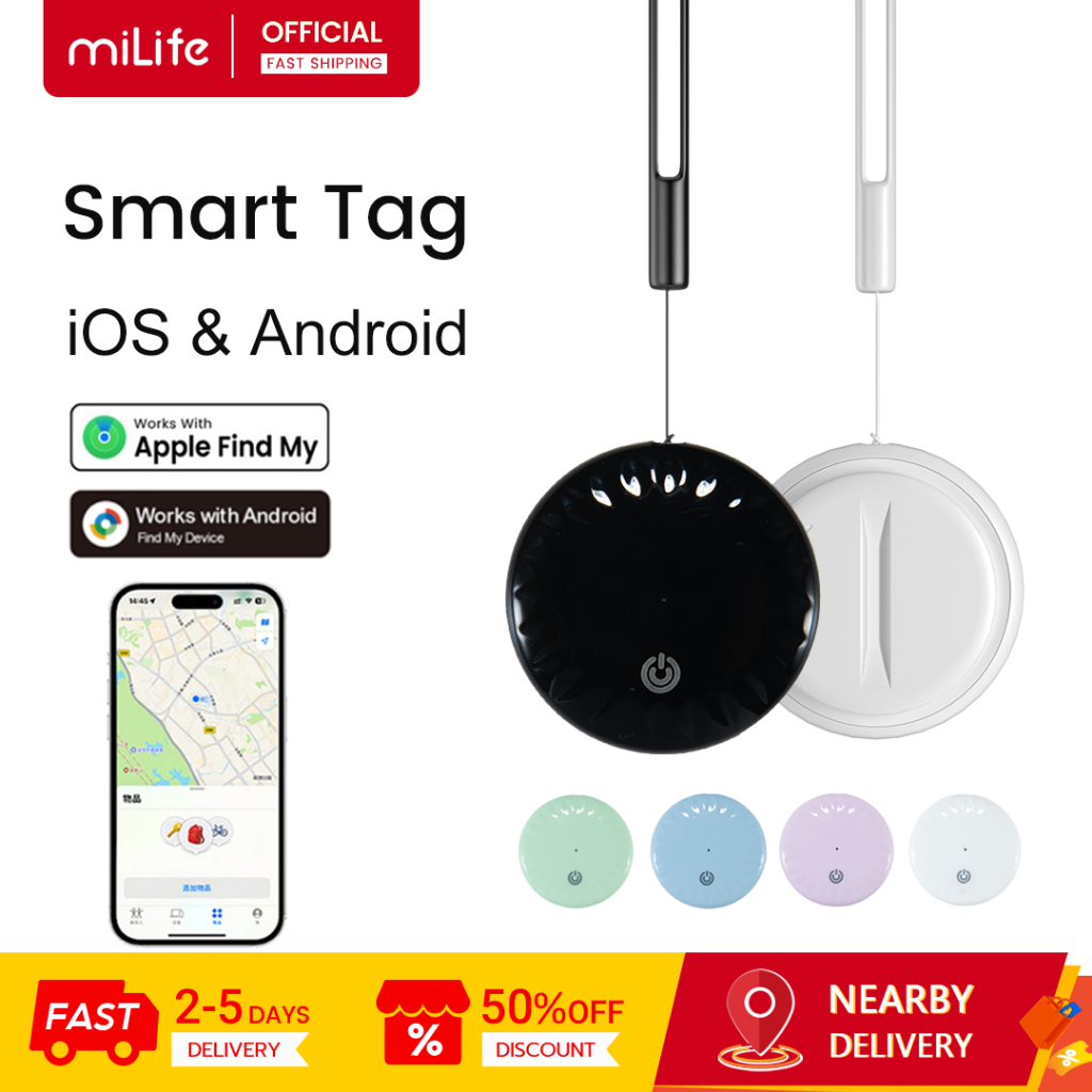 [ iOS & Android] MiLife Dual System Smart Tag Item Finder Global GPS ...