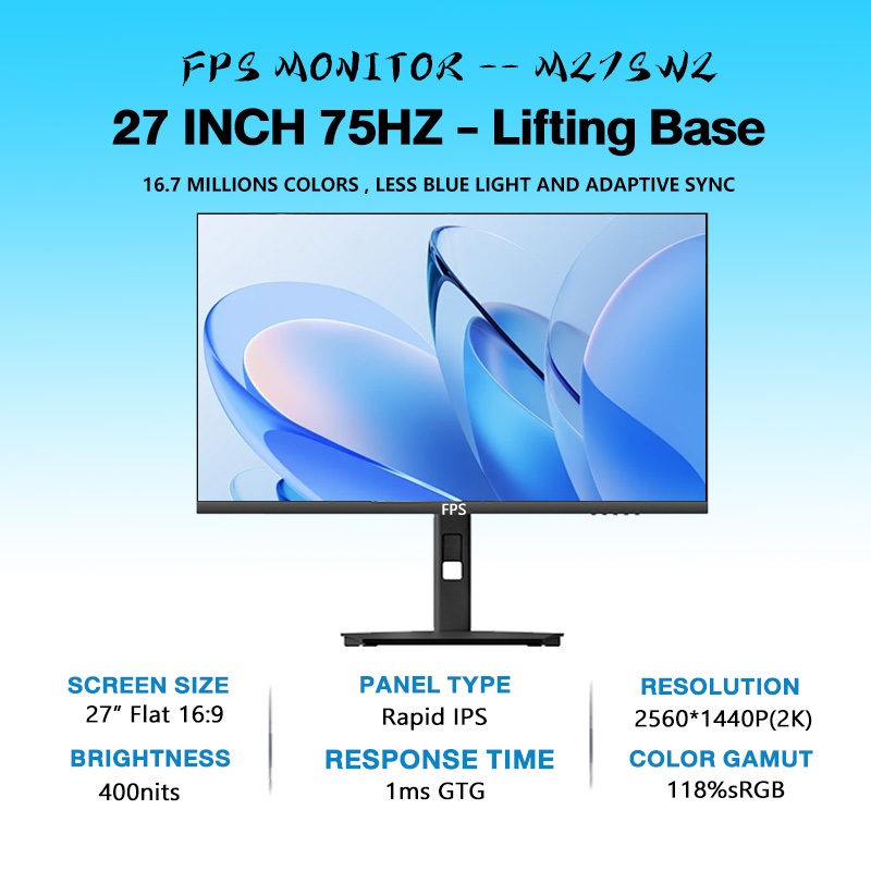 27"  75hz 2K Lift - -M27SW2