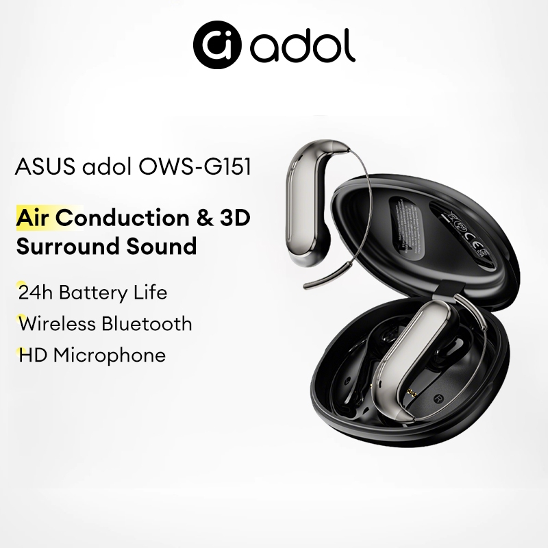 ASUS adol OWS-G151 Bluetooth Earphones Wireless Earbuds Air Conduction ...