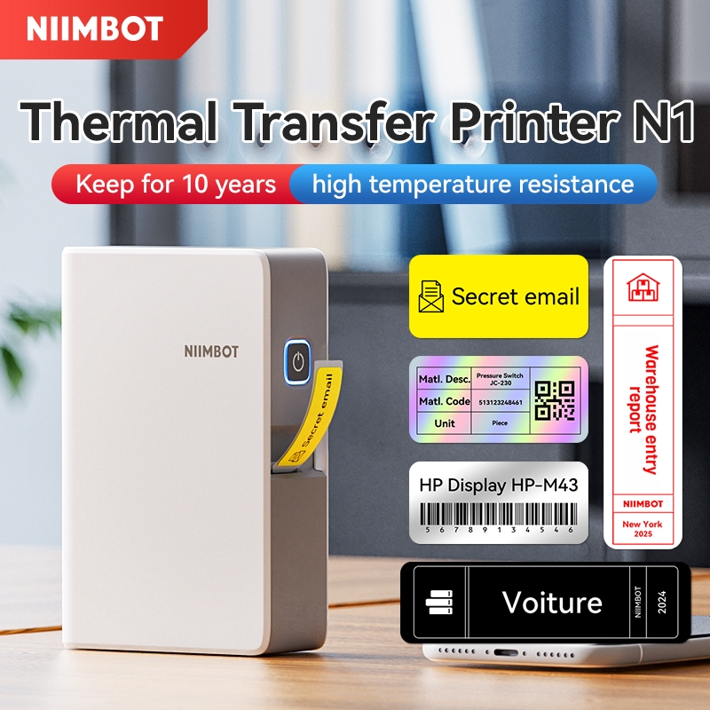 NIIMBOT N1 Office Label Maker Transfer Label Printer, Office Ribbon ...
