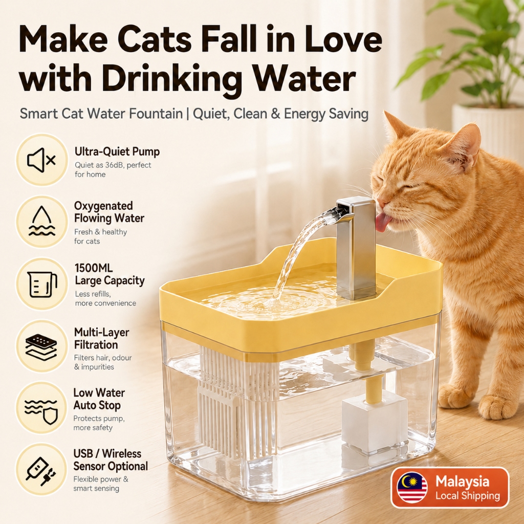 Make Cats Fall in Love with Drinking Water