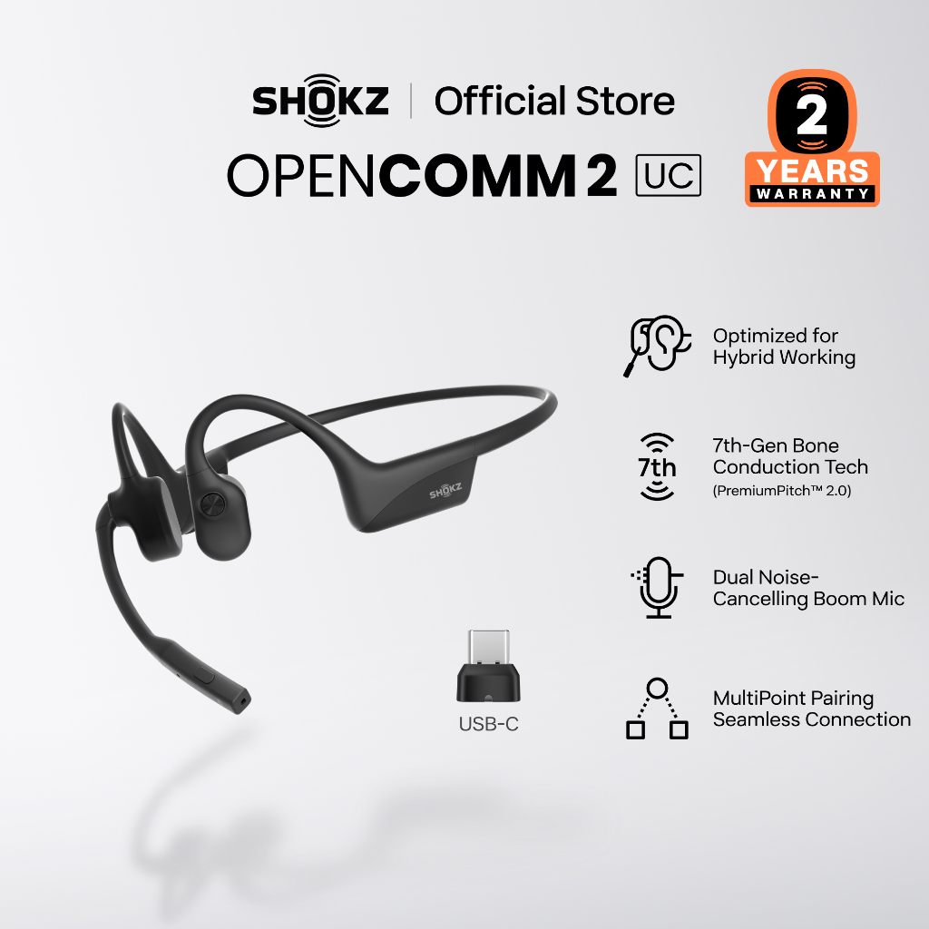 [SPL] SHOKZ C120 OpenComm 2 UC Wireless Bone Conduction Bluetooth ...
