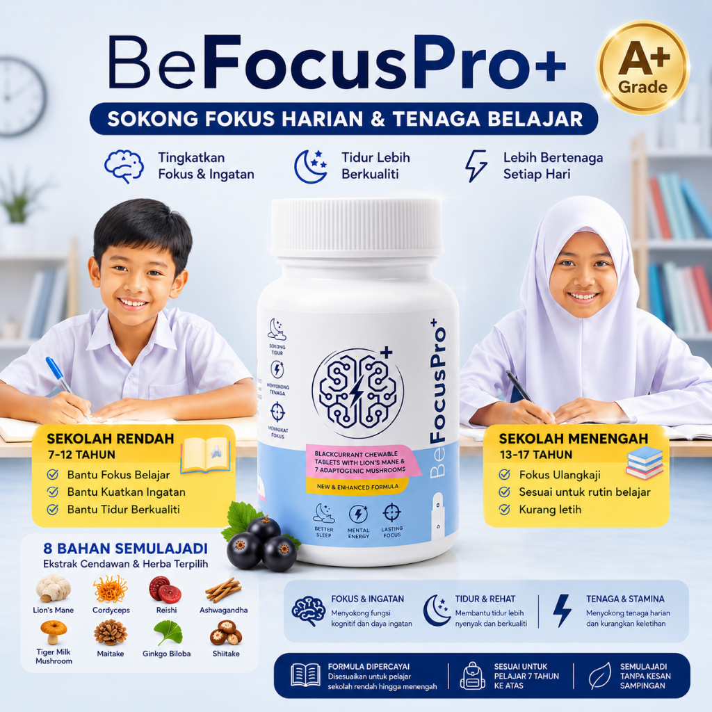 BeFocusPro Brain Supplement | 6 Mushroom Formula, Focus & Memory ...