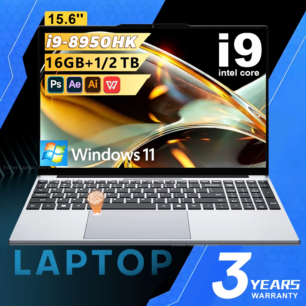 2026 brand new】15.6 Inch Laptop Windows 11 pro Intel Core i9 16GB