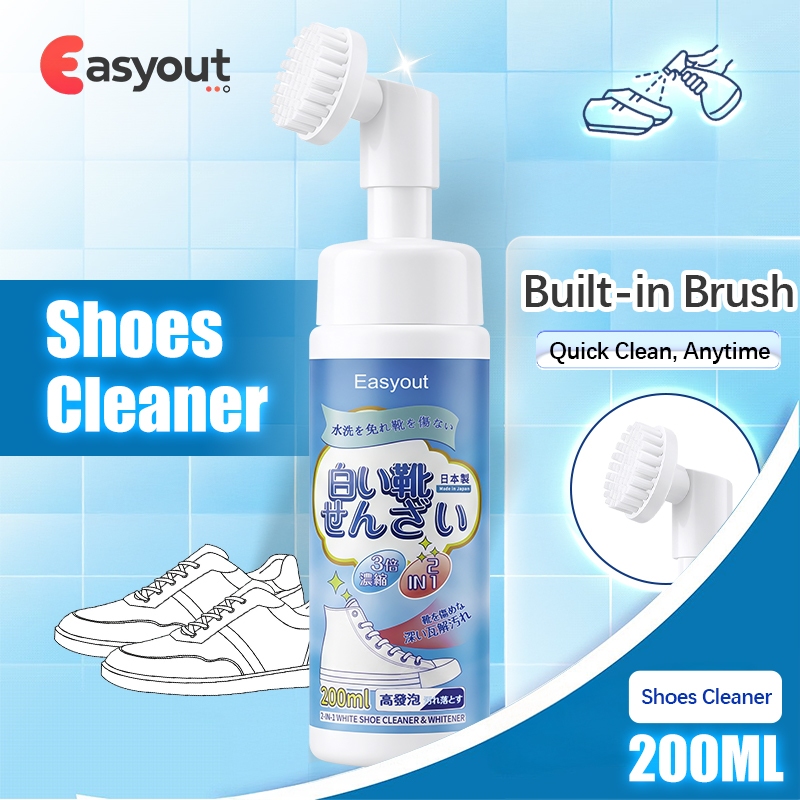 Easyout Shoe Cleaner with Brush White Foam Kit for All Colors Shoe ...
