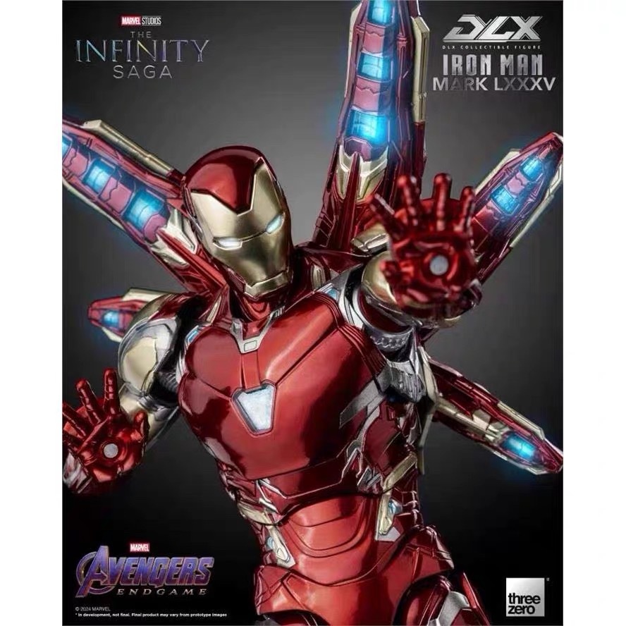 Threezero DLX Iron Man Mark 85 MK85 1/12 Scale Die-cast Alloy Action ...