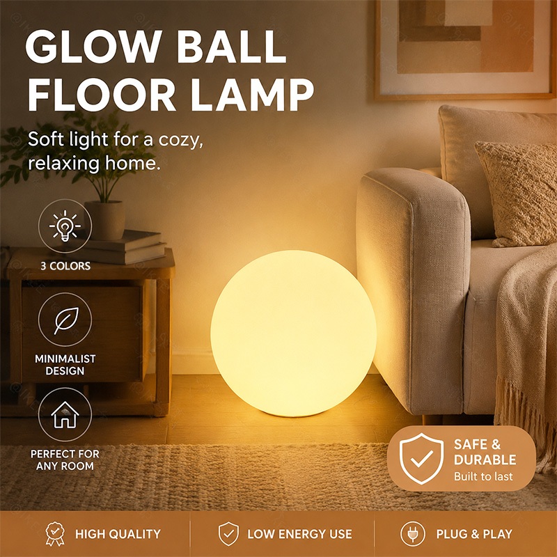 Nordic Simple Living Room Floor Lamp Room Led Lamp Ball Lamp Modern ...