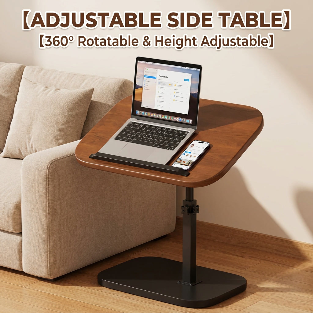 Flip Top Sofa Side Table Desktop Computer Coffee Table with Storage ...