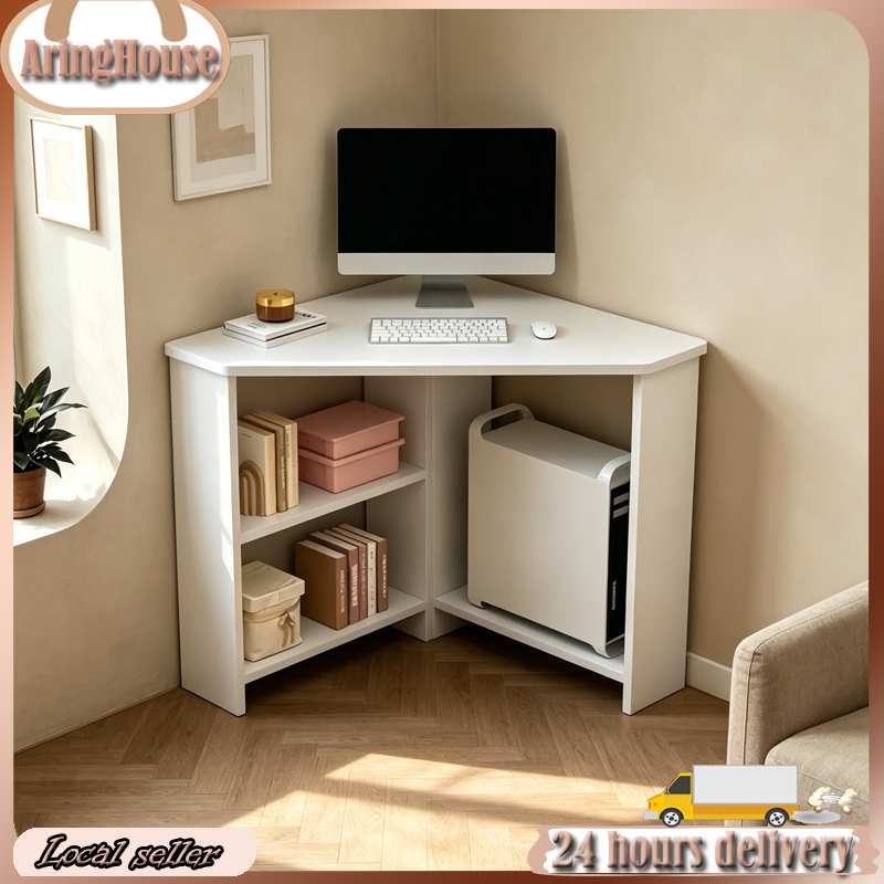 Wooden Triangle Corner Table Computer Table Simple Writing Desk Study ...