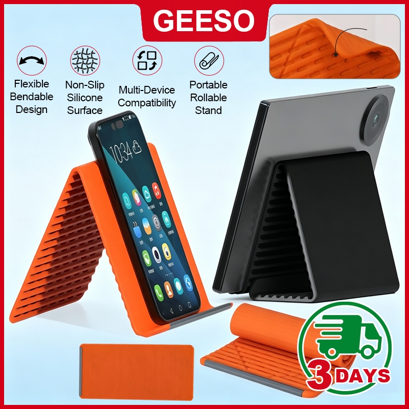 GEESO Flexible Foldable Silicone Phone Stand Multi-Angle Adjustable ...