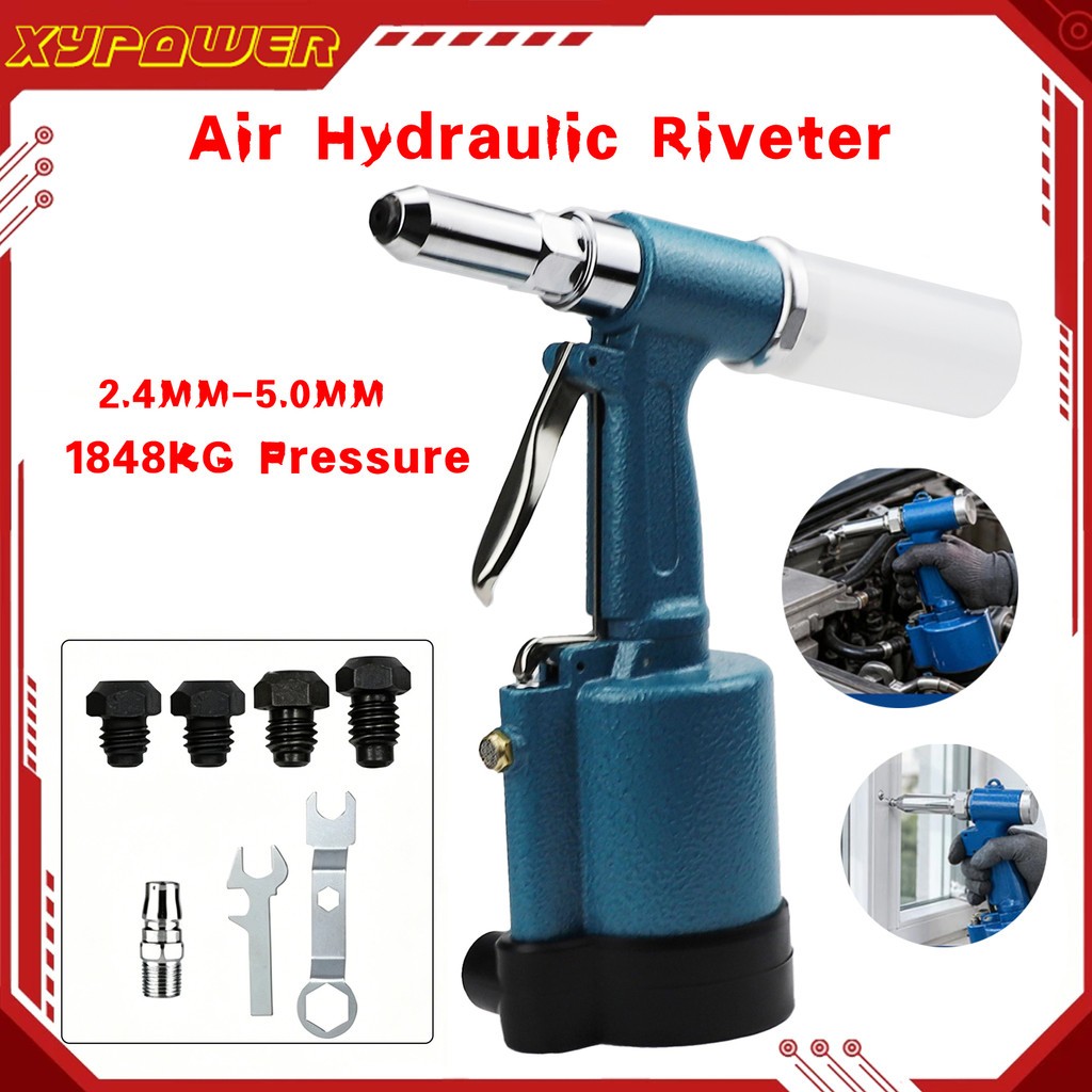 Air Hydraulic Riveter Heavy Duty Blind Rivet Gun pop-up Pneumatic ...