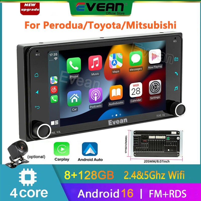 Evean 7 Inch Toyota Perodua Myvi Car Android Player With Wireless Apple ...