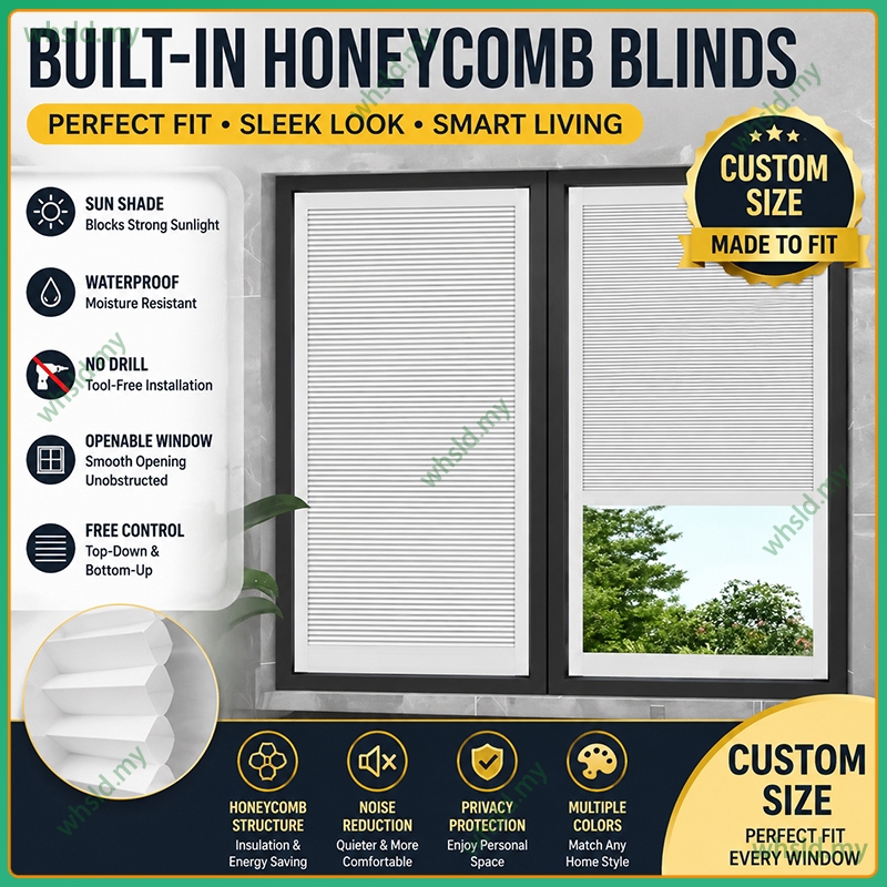 No-Drill Honeycomb Roller Blinds Honeycomb Window Shades Sunshade ...