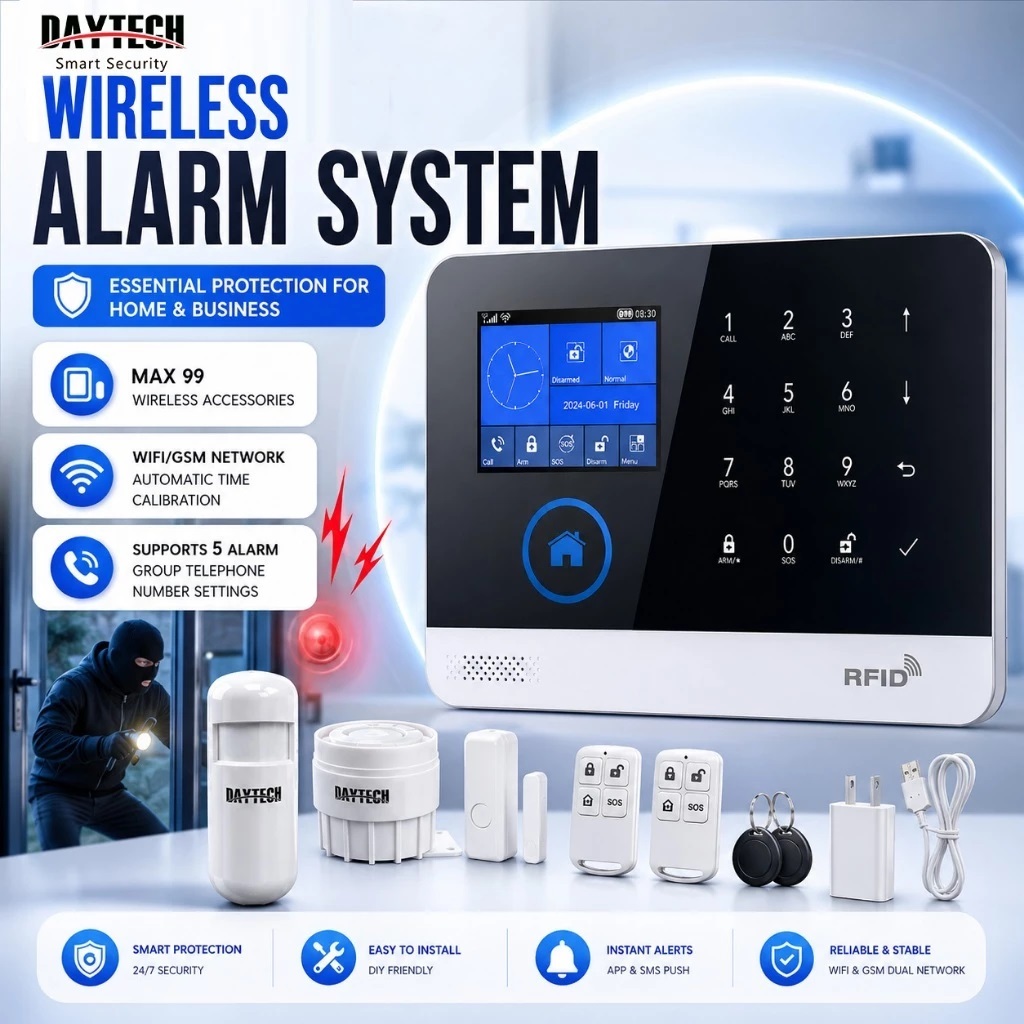 Daytech Wireless alarm rumah Tuya smart home Alarm System APP door ...