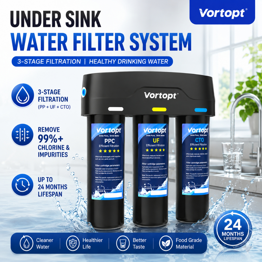 Under Sink Water Filter System 3 Stage Ultrafiltration Penapis Air ...