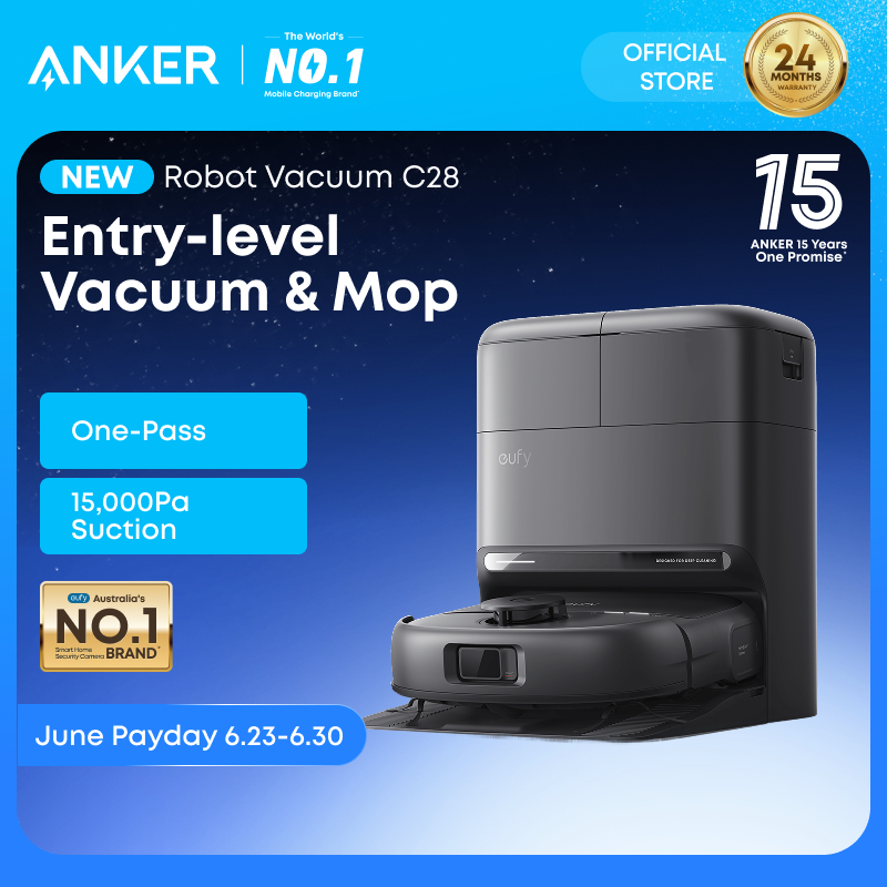 ANKER eufy Omni C28 Robot Vacuum Cleaner 15,000 Pa Turbo Suction