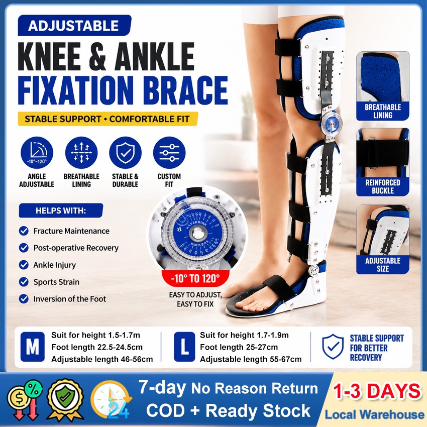 READY STOCK Bidadi Knee Joint Fixation Brackets Adjustable Knee Ankle ...