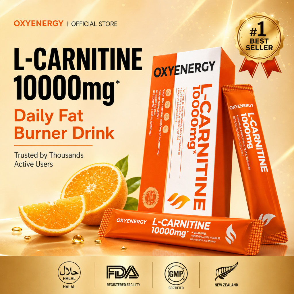 l carnitine 10000 OXYENERGY L-Carnitine 10000mg Fat Burner Drink Orange Flavor | Pre Workout Energy Booster | Weight Loss & Metabolism Support | Gym Supplement | 10/30/60/90 Packets muscle fatigue YOUTHVITA Collagen Peptides L-Glutathione Size:5 Kg
