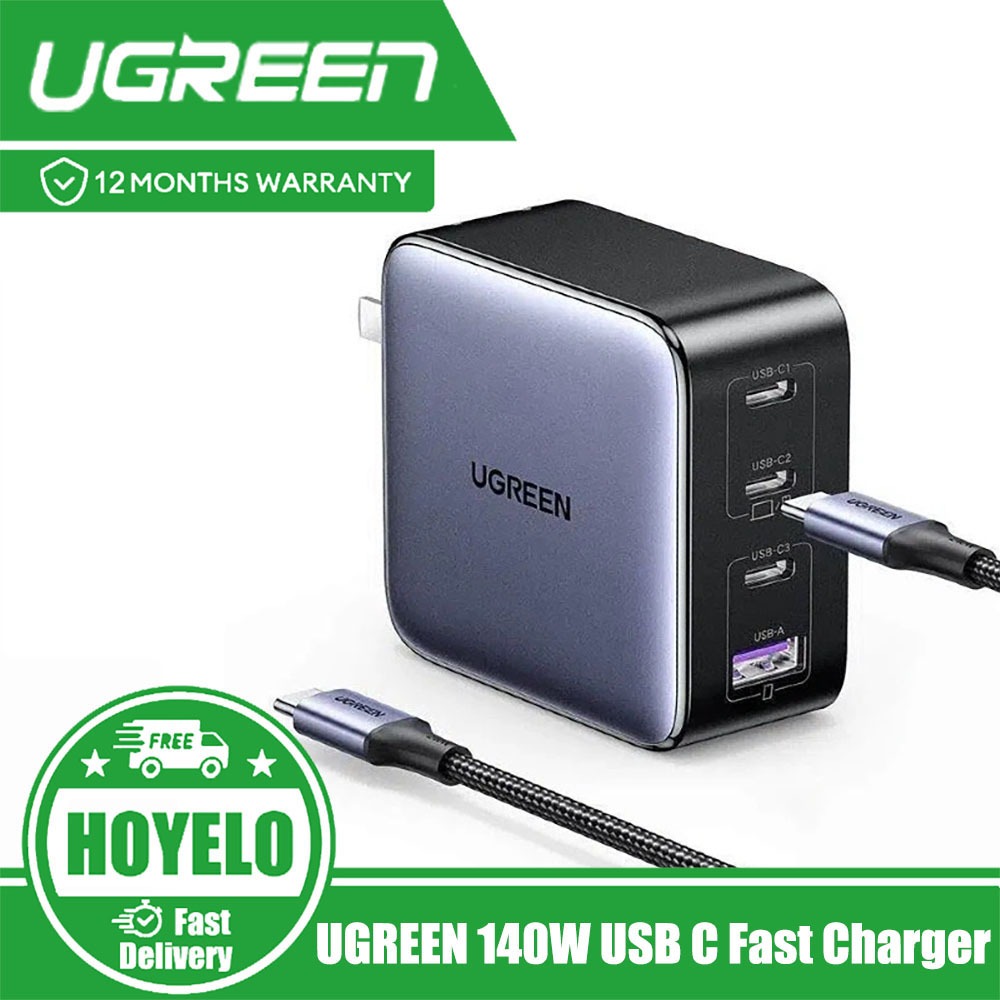 UGREEN 140W USB C Fast Charger PD 3.0 3C1A GaN Folding Fast Charger ...