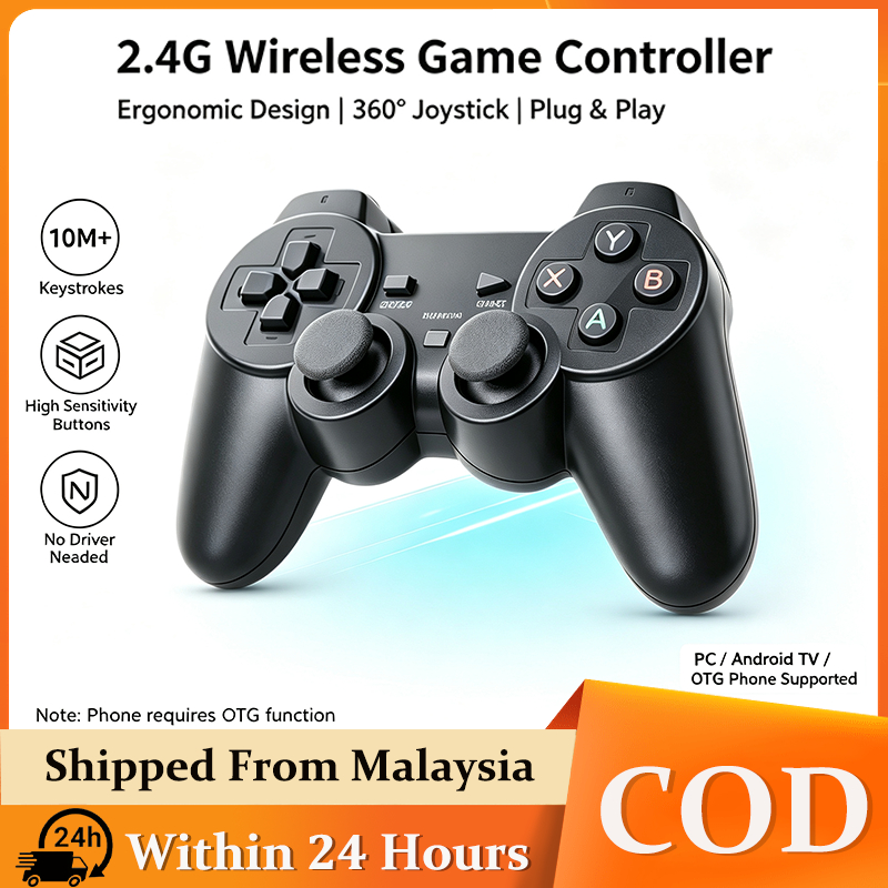 Universal 2.4G Wireless Gamepad Key Anti-slip Joystick Game Controller ...
