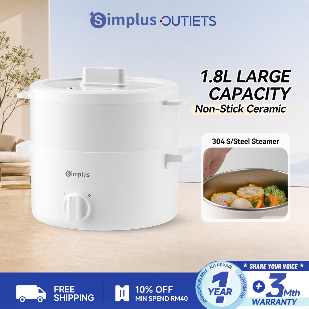【HOT】Simplus Electric Cooker | 1.8L Capacity | 600W Power | Stainless ...