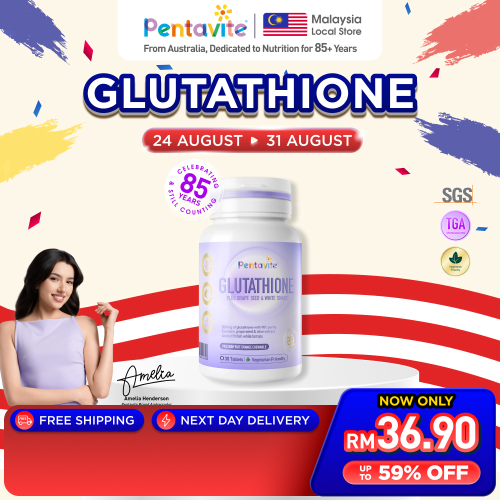 glutathione pentavite Plus Grape Seed & White Tomato, 4-in-1 Brightening from Within, Passionfruit Orange Chewable (30-120 Tablets for Adult) The Benefits of Beet Height:7mm tva5
