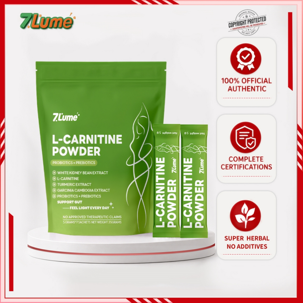 l carnitine probiotic HALAL】7LUME L-Carnitine Fiber Drink Gut Health Digestive & Weight Management Support with Inulin and healthy energy production Flavor:pear and apple Whey Protein: What you Energy Focus and Memory