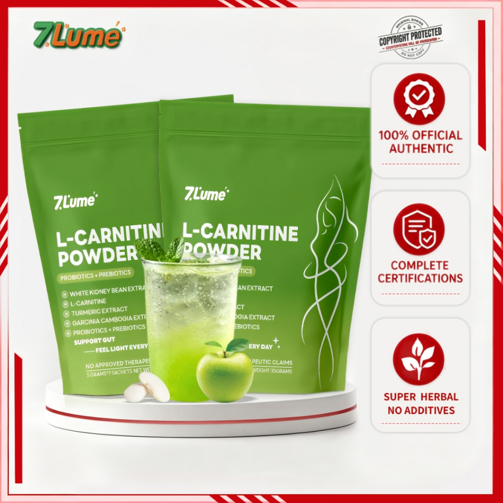 HALAL】7Lume L-Carnitine Buy 1 Get 1 Slimming Drink with White Kidney Bean & Probiotics Fat Burn Weight Management Support