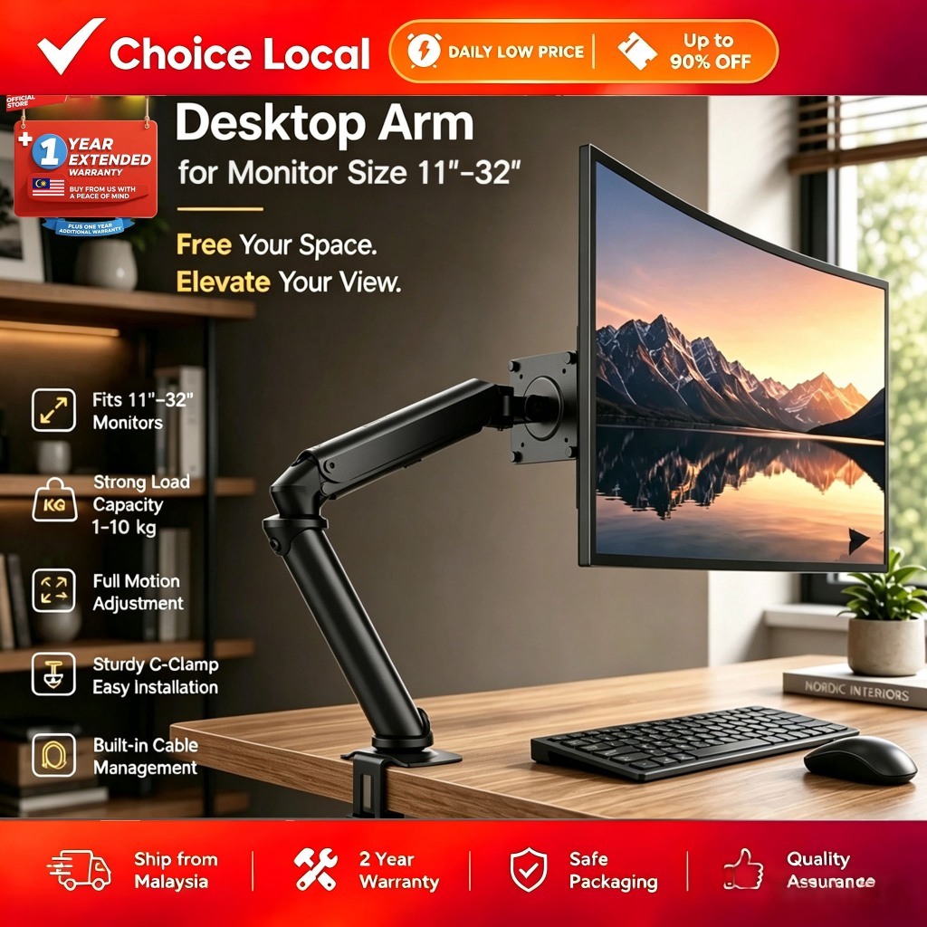 QXY-Monitor Stand Desktop Mount Bracket 11”-32 