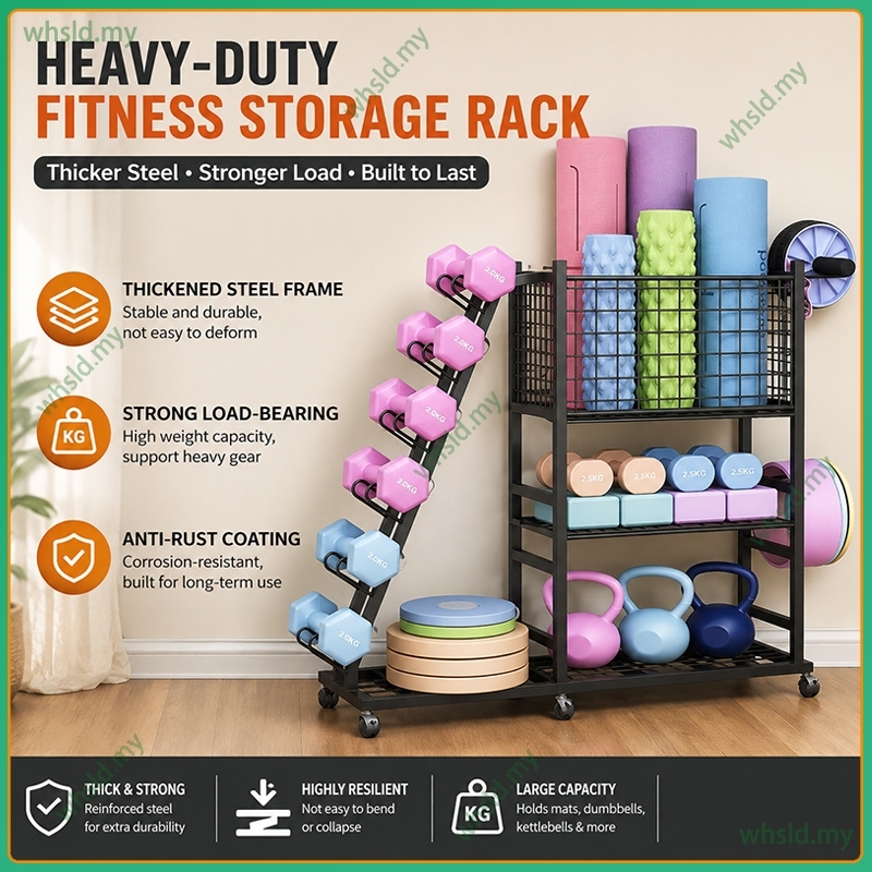 Yoga mat foam shaft storage basket wheeled sports equipment storage ...