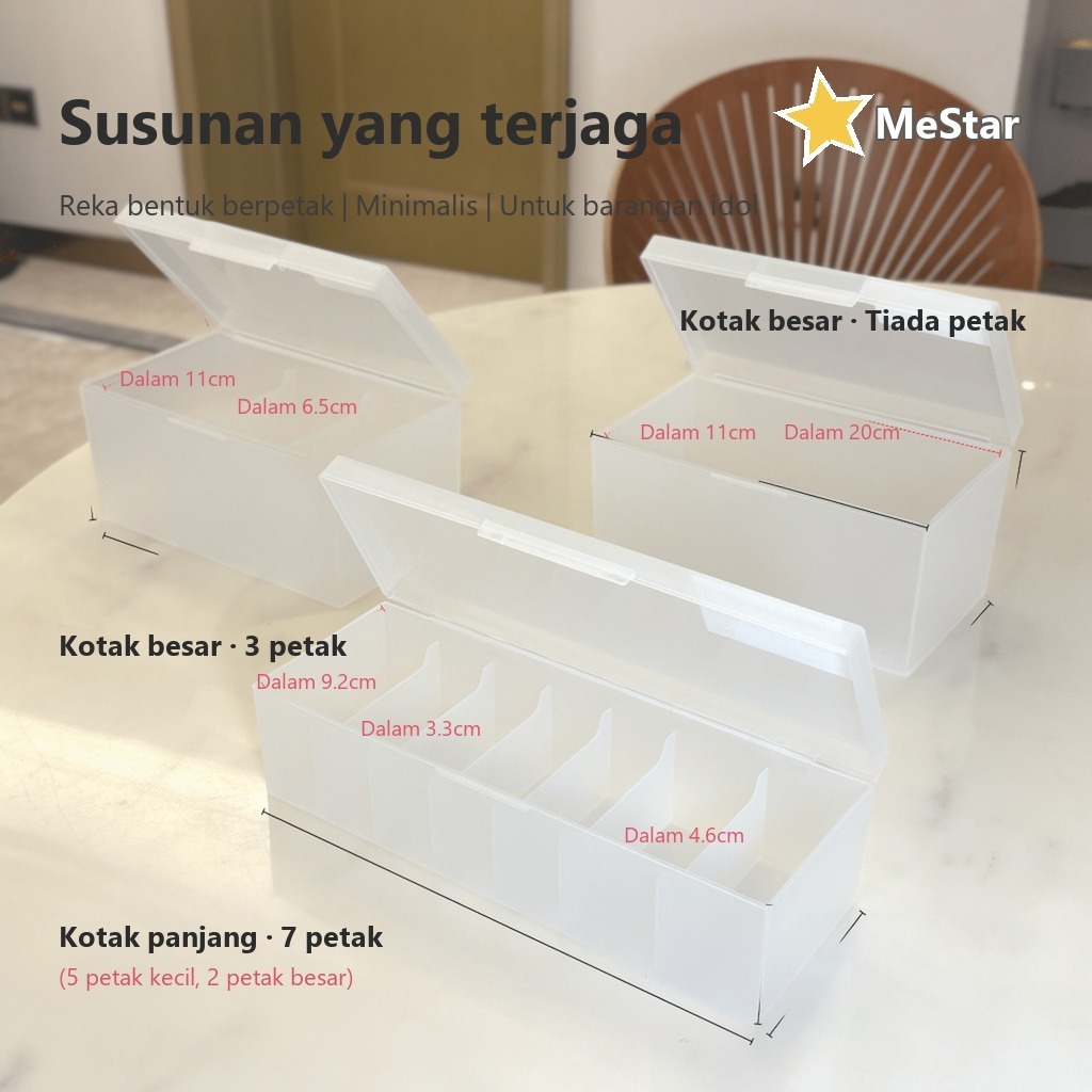 StarMe Desktop Storage Box with Lid – Frosted Thickened Dustproof ...