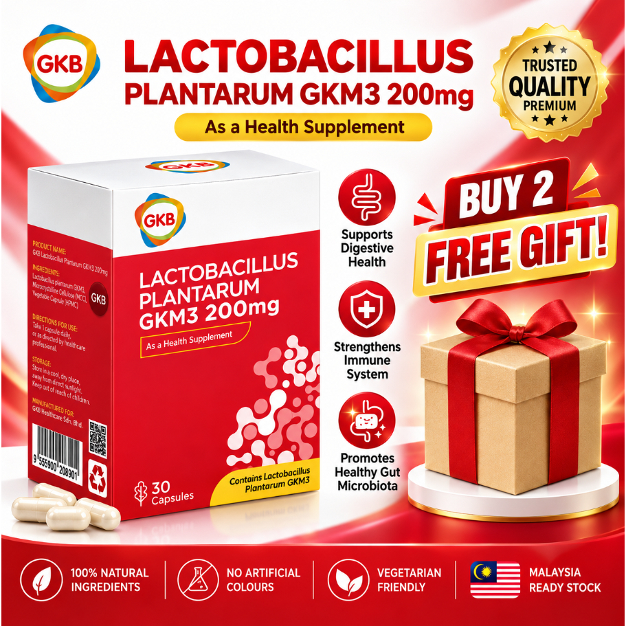 【100% Authentic】GKB Lactobacillus Plantarum GKM3 200mg 30s | Probiotic ...