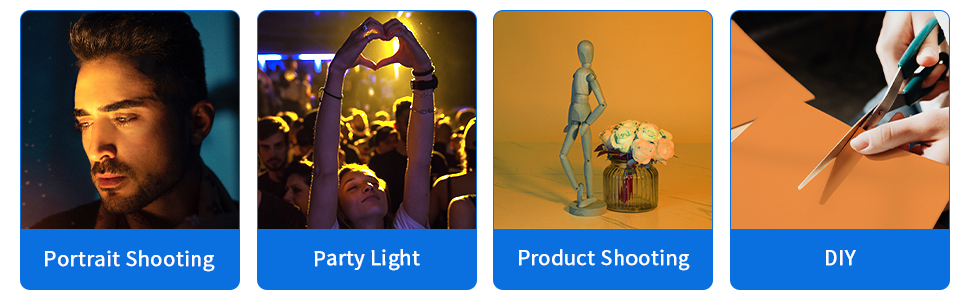 Description Picture 3 of itemSelens 40x50cm Lighting Filter Photography Diffusion Paper Gels Color Filter for Photo Studio Light Diffuser Sheet Red Head Lamp