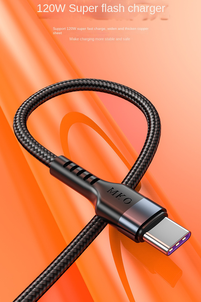 Automatic Power Off 120W Super Flash Charge Cable Braided Wire 5A Super ...