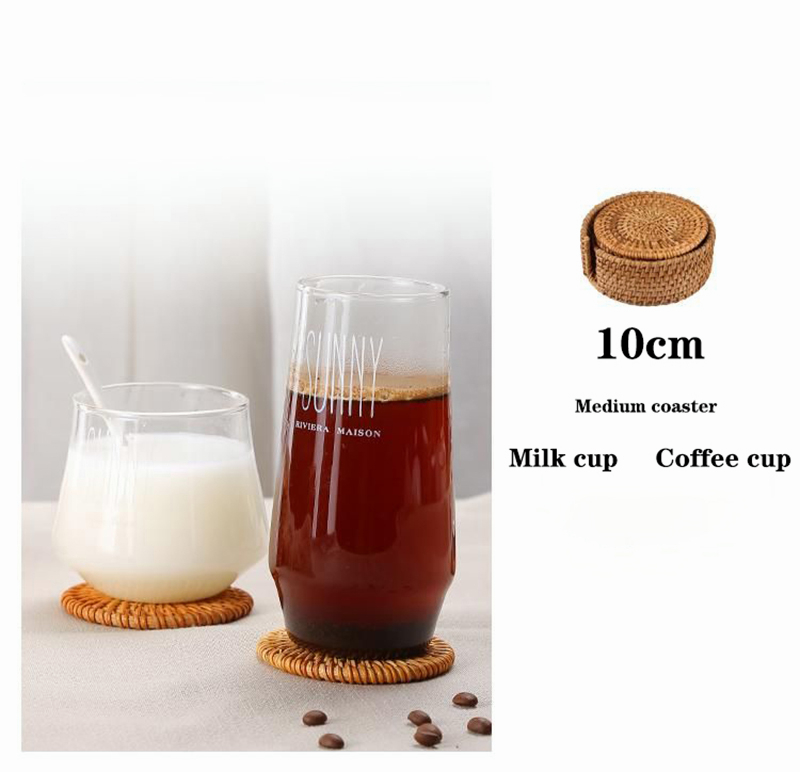 Rattan coaster tea set coffee table dining table mat tea ceremony ...