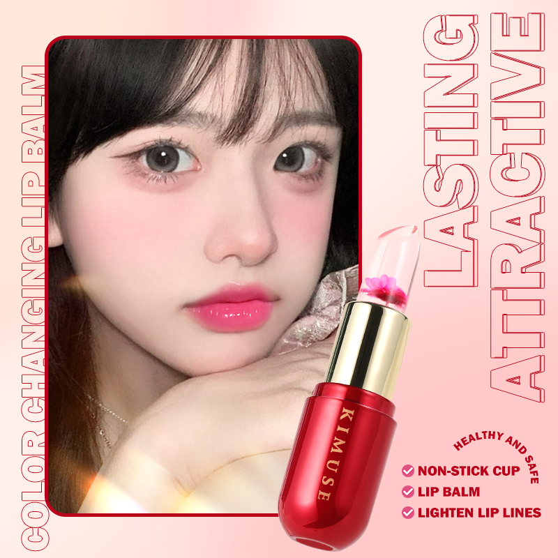 KIMUSE Color Changing Lip Balm Long-Lasting Waterproof Moisturizing Lip ...