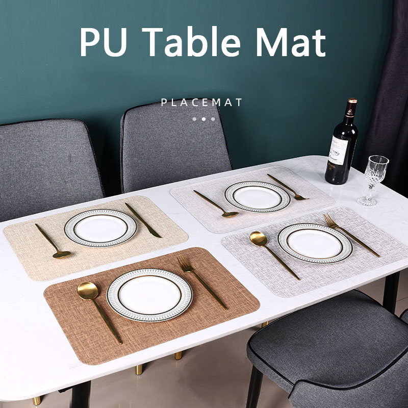 Placemat Waterproof Oil-proof New PU Table Mat Hotel Home Insulation ...