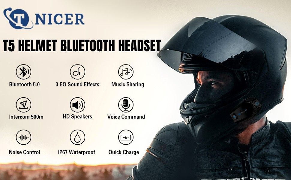 Helmet Intercom Best Sounding Bluetooth Motorcycle Helmet Speakers