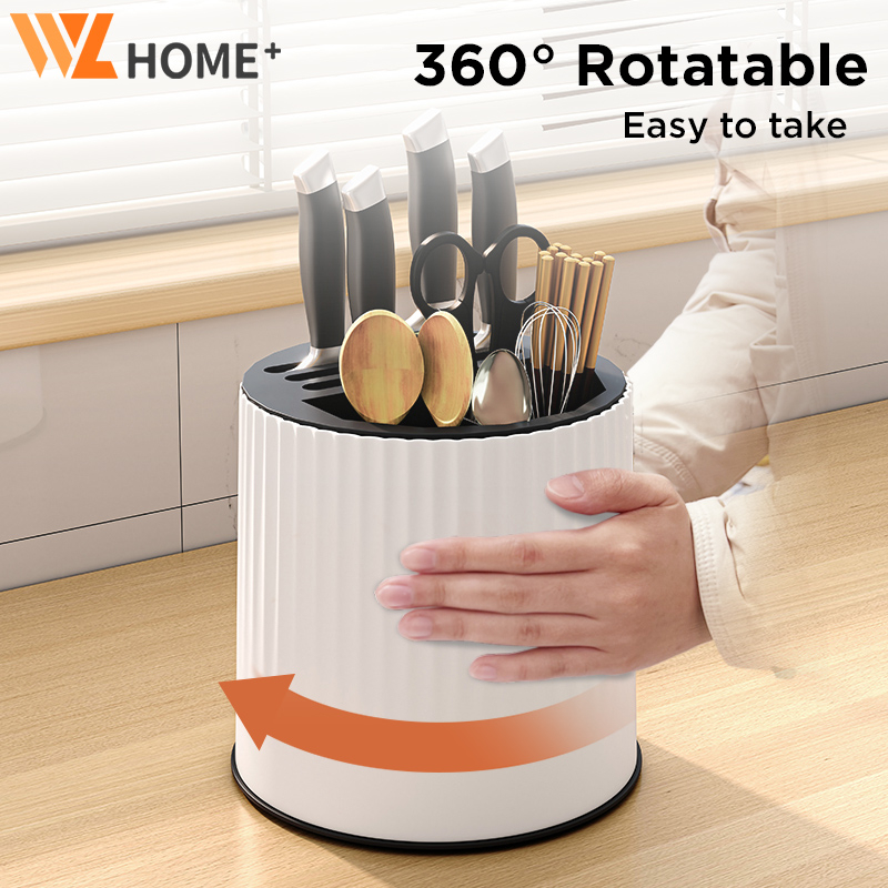 Cutlery Holder 360° Rotating Multifuntion Knife Chopstick Holder Spoon ...