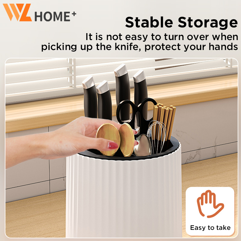 Cutlery Holder 360° Rotating Multifuntion Knife Chopstick Holder Spoon ...