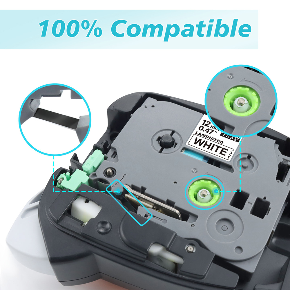 6/9/12/18/24 Label Sticker Compatible Brother Label Tape 12mm tz Tape ...