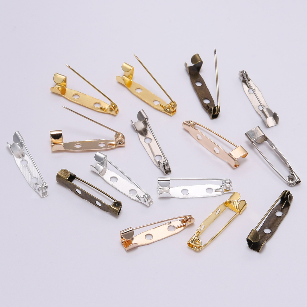 50pcs DIY Brooch Findings, Blank Pin Bases for Custom Badge & Jewelry ...