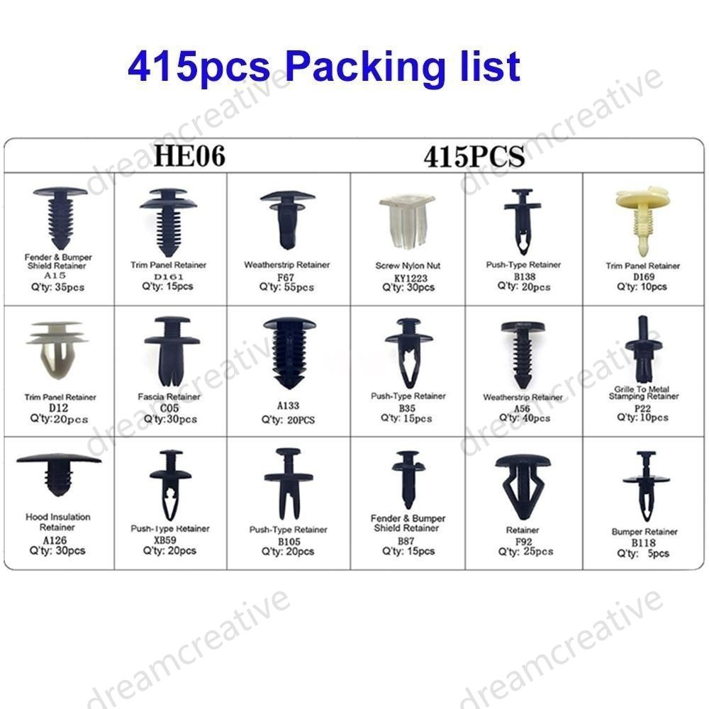 Auto 100x Trim Clips Retaining Fasteners Rivets Plastic Fit 4mm Hole Wholesale E